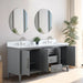 72” Double Sink Bathroom Vanity Cabinet with Engineered Marble Top - HomeBeyond