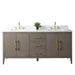 72” Double Sink Bathroom Vanity Cabinet with Engineered Marble Top - HomeBeyond