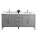 72” Double Sink Bathroom Vanity Cabinet with Engineered Marble Top - HomeBeyond