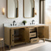 72” Double Sink Bathroom Vanity Cabinet with Engineered Marble Top - HomeBeyond