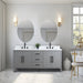 72” Double Sink Bathroom Vanity Cabinet with Engineered Marble Top - HomeBeyond