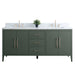 72” Double Sink Bathroom Vanity Cabinet with Engineered Marble Top - HomeBeyond