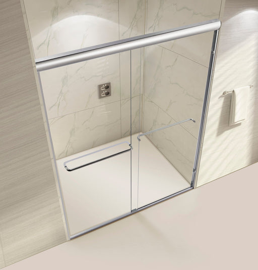 76 in. H x 60 in. W Framed Sliding Shower Door - HomeBeyond