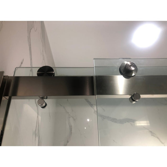 76 in. H x 60 in. W Frameless Sliding Shower Door - HomeBeyond