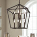 8 Candle Style Light Lantern Geometric Chandelier Lighting - HomeBeyond