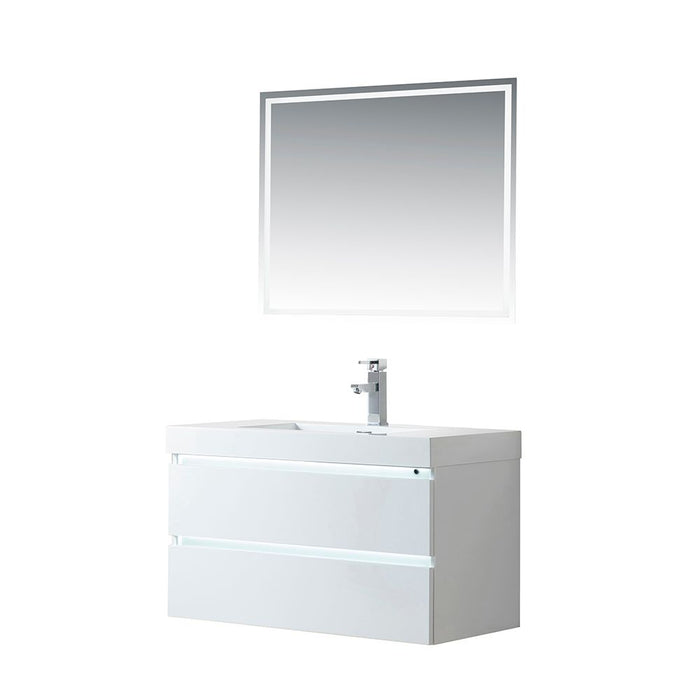 Annecy 36" Single Sink Wall-Mounted Bathroom Vanity Set