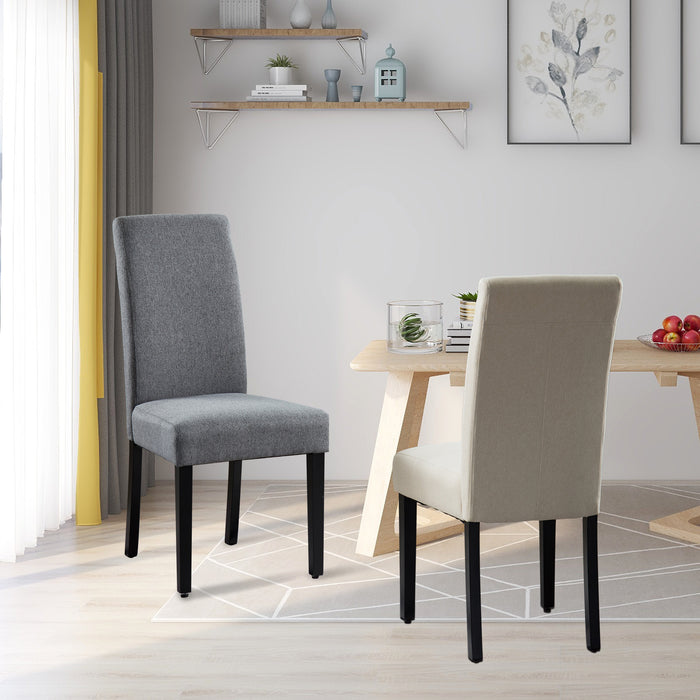 Parsons Upholstered Dining Chair Modern Accent Chair Living Room Armless Side Chair