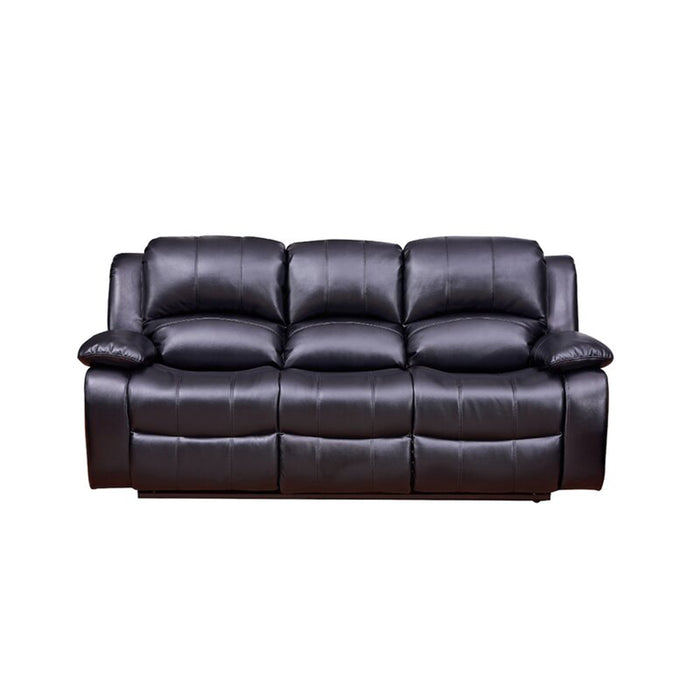 2-Pieces Bonded Leather Motion Glider Recliner Loveseat Sofa