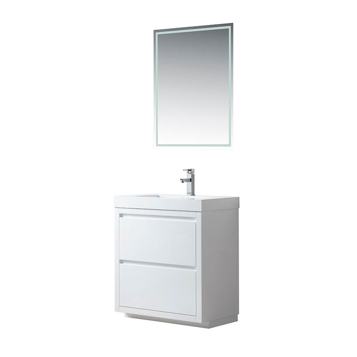 Annecy 30" Single Sink Floor-Standing Wall Mounted Bathroom Vanity Set - HomeBeyond