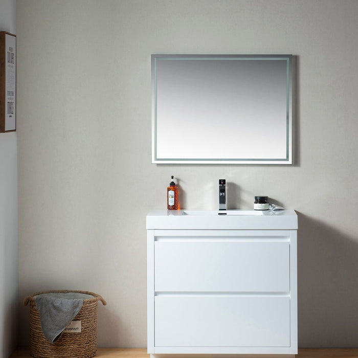Annecy 36" Single Sink Floor Standing Wall Mounted Bathroom Vanity Set - HomeBeyond
