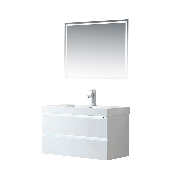 Annecy 36" Single Sink Wall Mounted Bathroom Vanity Set - HomeBeyond