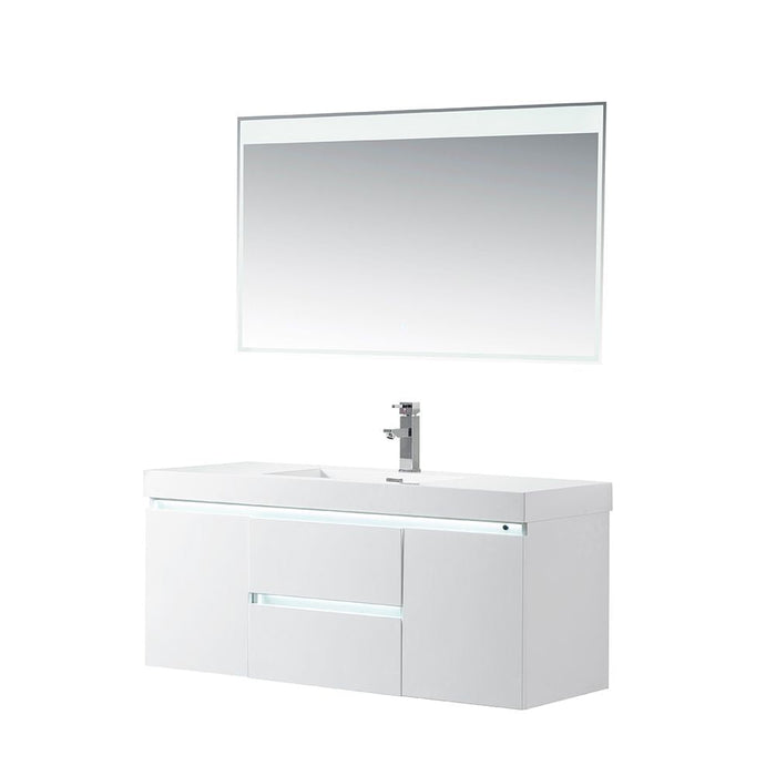 Annecy 48" Single Sink Wall-Mounted Bathroom Vanity Set | - HomeBeyond