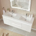 Annecy 60" Double Sink Wall Mounted Bathroom Vanity Set - HomeBeyond