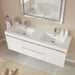 Annecy 60" Double Sink Wall-Mounted Bathroom Vanity Set - HomeBeyond