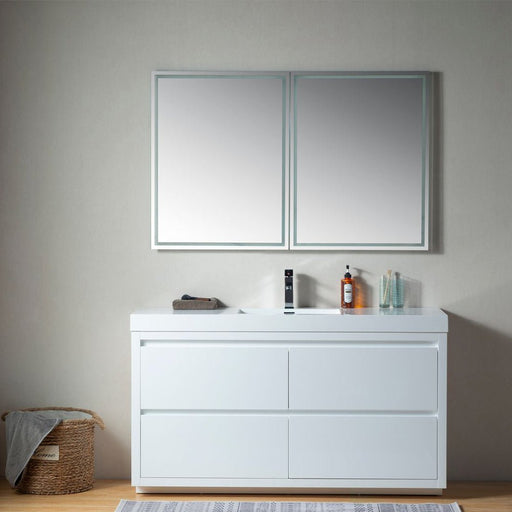 Annecy 60" Single Sink Floor-Standing Wall Mounted Bathroom Vanity Set - HomeBeyond