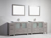 Brescia 108" Double Sink Modern Bathroom Vanity Set - HomeBeyond