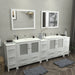 Brescia 108" Double Sink Modern Bathroom Vanity Set - HomeBeyond