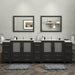 Brescia 108" Double Sink Modern Bathroom Vanity Set - HomeBeyond