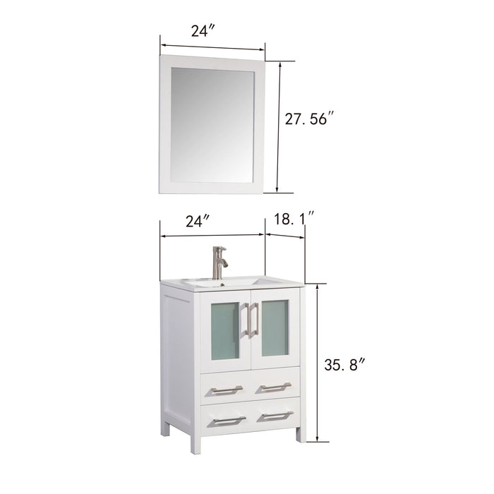 Brescia 24" Single Sink Bathroom Vanity Set - HomeBeyond