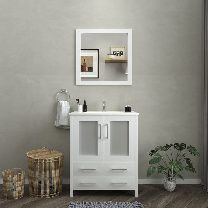 Brescia 30" Single Sink Bathroom Vanity Set and Mirror - HomeBeyond