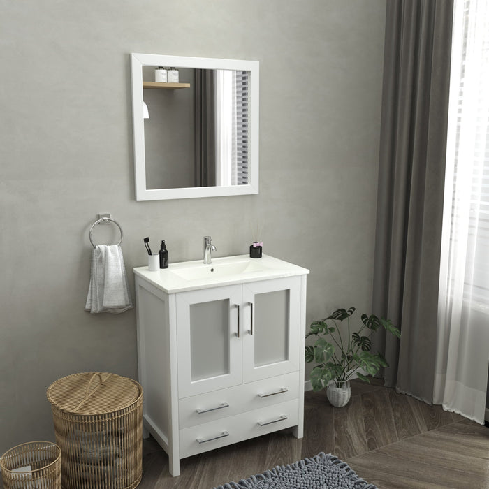 Brescia 30" Single Sink Bathroom Vanity Set and Mirror - HomeBeyond