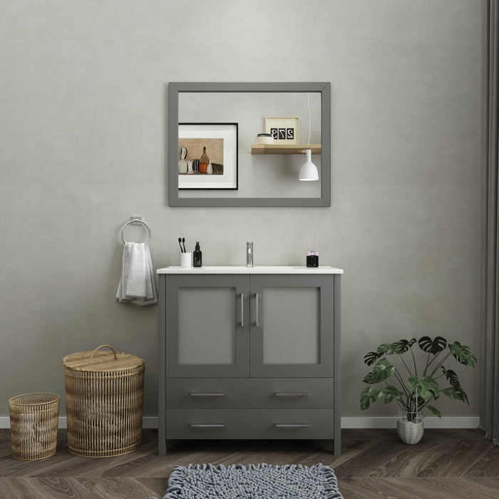 Brescia 36" Single Sink Modern Bathroom Vanity Set - HomeBeyond