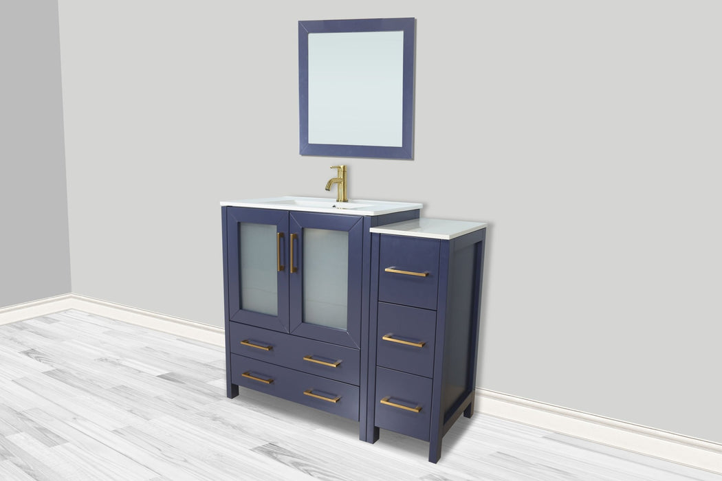 Brescia 42" Single Sink Bathroom Vanity Set and Mirror - HomeBeyond