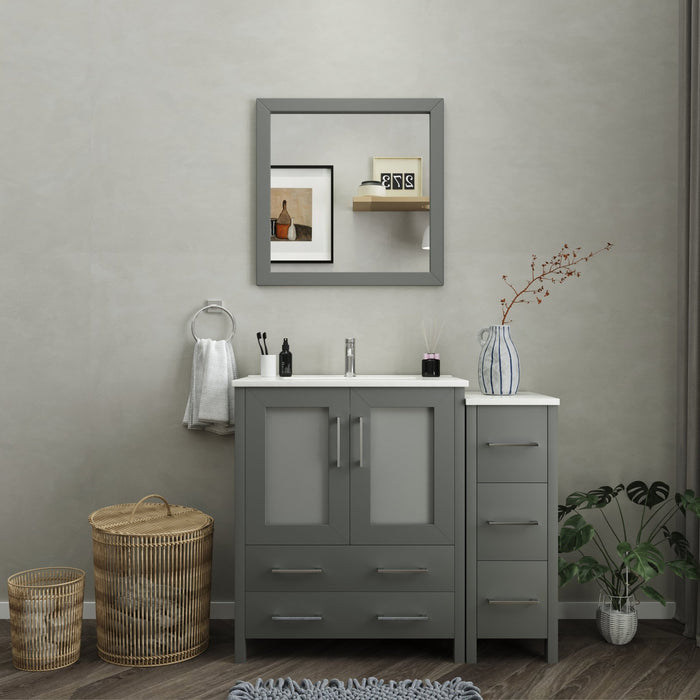 Brescia 42" Single Sink Bathroom Vanity Set and Mirror - HomeBeyond