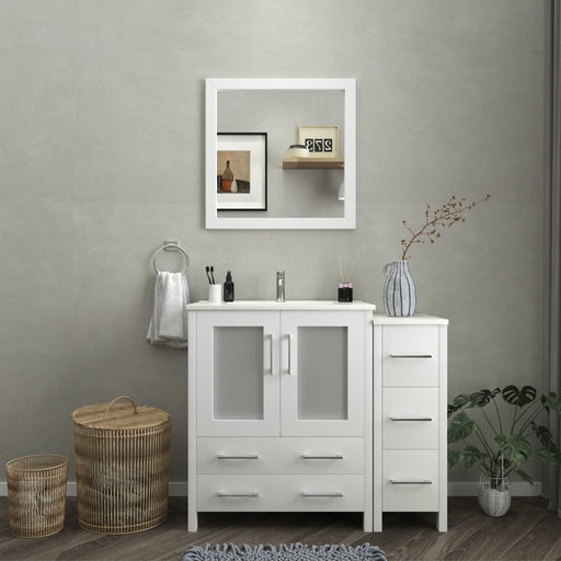 Brescia 42" Single Sink Bathroom Vanity Set and Mirror - HomeBeyond