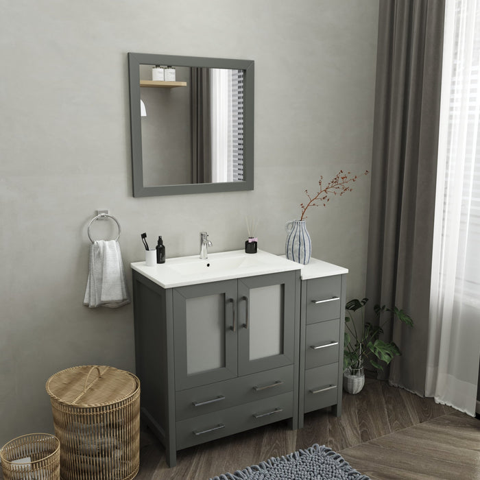 Brescia 42" Single Sink Bathroom Vanity Set and Mirror - HomeBeyond