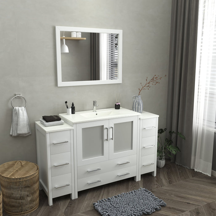 Brescia 60" Single Sink Modern Bathroom Vanity Set - HomeBeyond