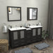 Brescia 72" Double Sink Modern Bathroom Vanity Set - HomeBeyond