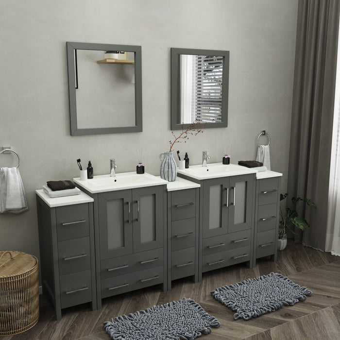 Brescia 84" Double Sink Bathroom Vanity Combo Set - HomeBeyond