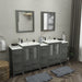 Brescia 84" Double Sink Bathroom Vanity Combo Set - HomeBeyond