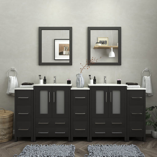 Brescia 84" Double Sink Bathroom Vanity Combo Set - HomeBeyond