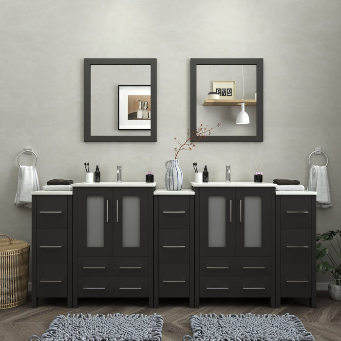 Brescia 84" Double Sink Bathroom Vanity Combo Set - HomeBeyond