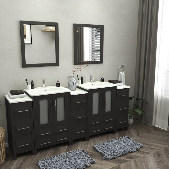 Brescia 84" Double Sink Bathroom Vanity Combo Set - HomeBeyond