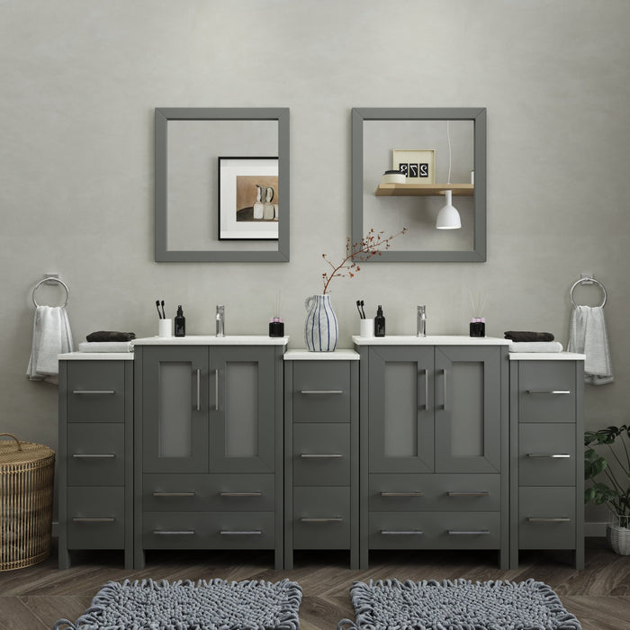 Brescia 84" Double Sink Bathroom Vanity Combo Set - HomeBeyond