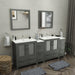 Brescia 84" Double Sink Modern Bathroom Vanity Set - HomeBeyond