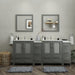 Brescia 84" Double Sink Modern Bathroom Vanity Set - HomeBeyond