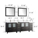 Brescia 84" Double Sink Modern Bathroom Vanity Set - HomeBeyond