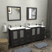 Brescia 84" Double Sink Modern Bathroom Vanity Set - HomeBeyond