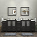 Brescia 96" Double Sink Modern Bathroom Vanity Set - HomeBeyond