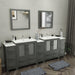 Brescia 96" Double Sink Modern Bathroom Vanity Set - HomeBeyond