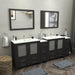 Brescia 96" Double Sink Modern Bathroom Vanity Set - HomeBeyond