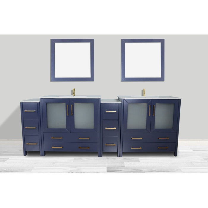 Brescia 96" Double Sink Modern Bathroom Vanity Set - HomeBeyond