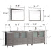 Brescia 96" Double Sink Modern Bathroom Vanity Set - HomeBeyond