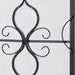 Classic Forest Black 2 Panel Iron Fireplace Screen with Doors - HomeBeyond