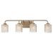 Elegant Cut Crystal Glass 4 Lights Bath Vanity Light for Over Mirror Hallway Living Room - HomeBeyond