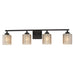 Elegant Cut Crystal Glass 4 Lights Bath Vanity Light for Over Mirror Hallway Living Room - HomeBeyond